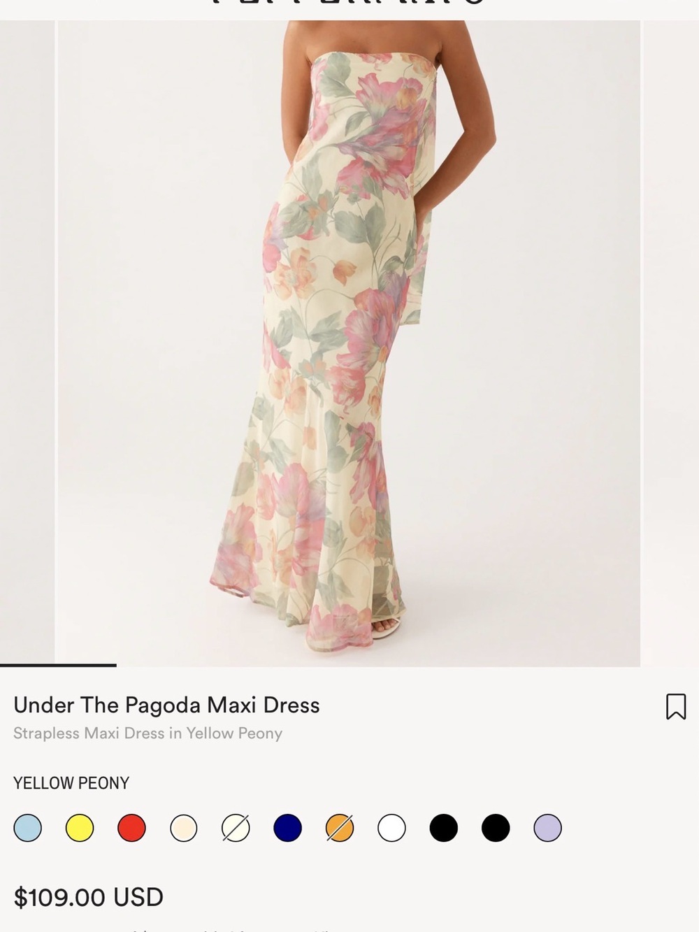 Peppermayo Pink and Cream Floral MaxiDress - Picture 7 of 7